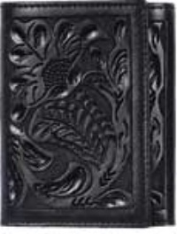 3D Belt Company AW100 Black Wallet with Smooth Edge Trim